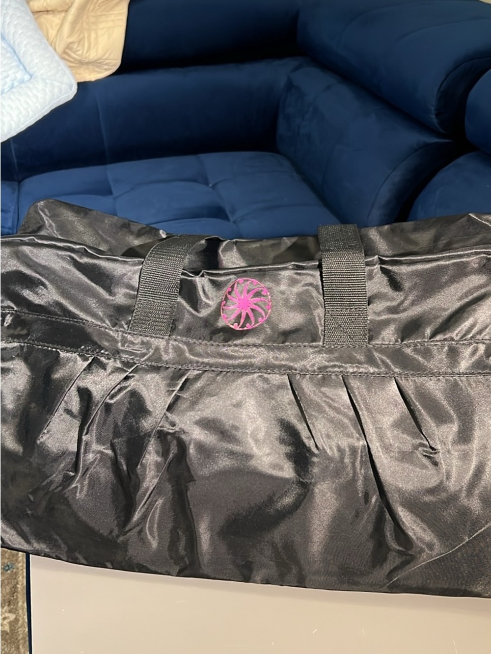 Black Women's Tote Bag with Pink Emblem - Unbranded